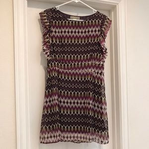 NWOT Trinity Silk Print Dress Sz M